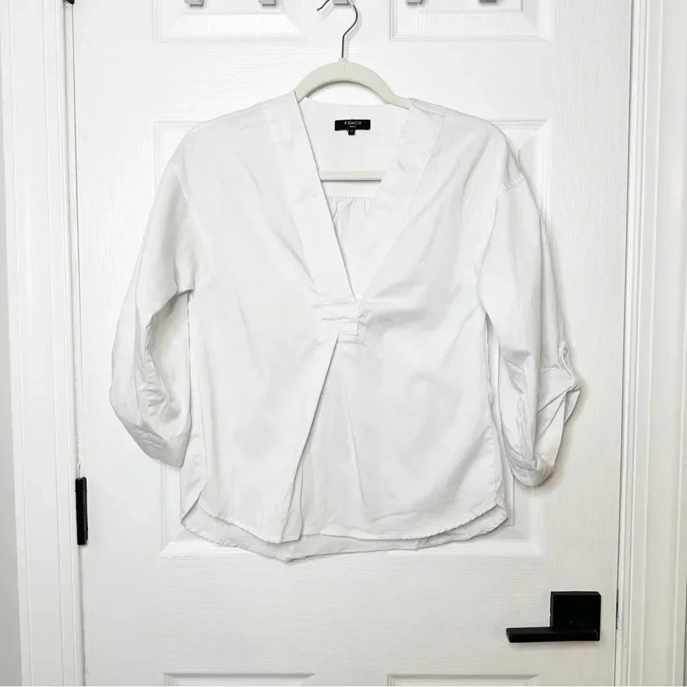 FRNCH V-Neck Pull On Cotton Top Size XS‎
